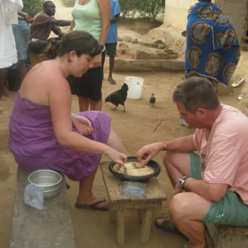 fufu maken, en daarna heerlijk opeten in banko