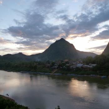 Zonsondergang in Nong Khiaw