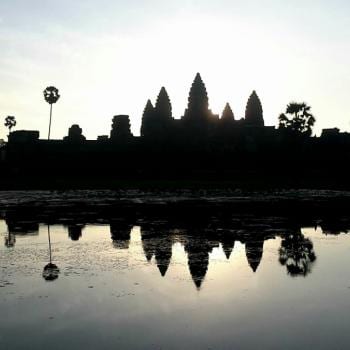 Angkor wat tijdena de zonsopgang