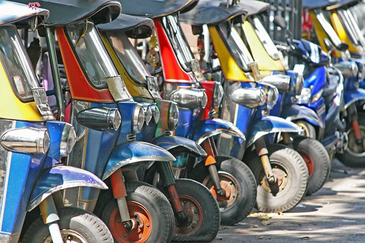 Tuktuks in Bangkok
