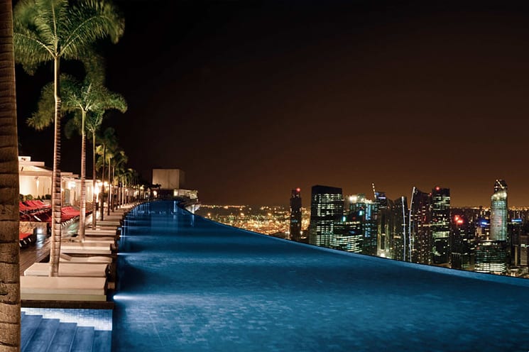 Infinity pool, Marina Bay Sands Hotel, Singapore