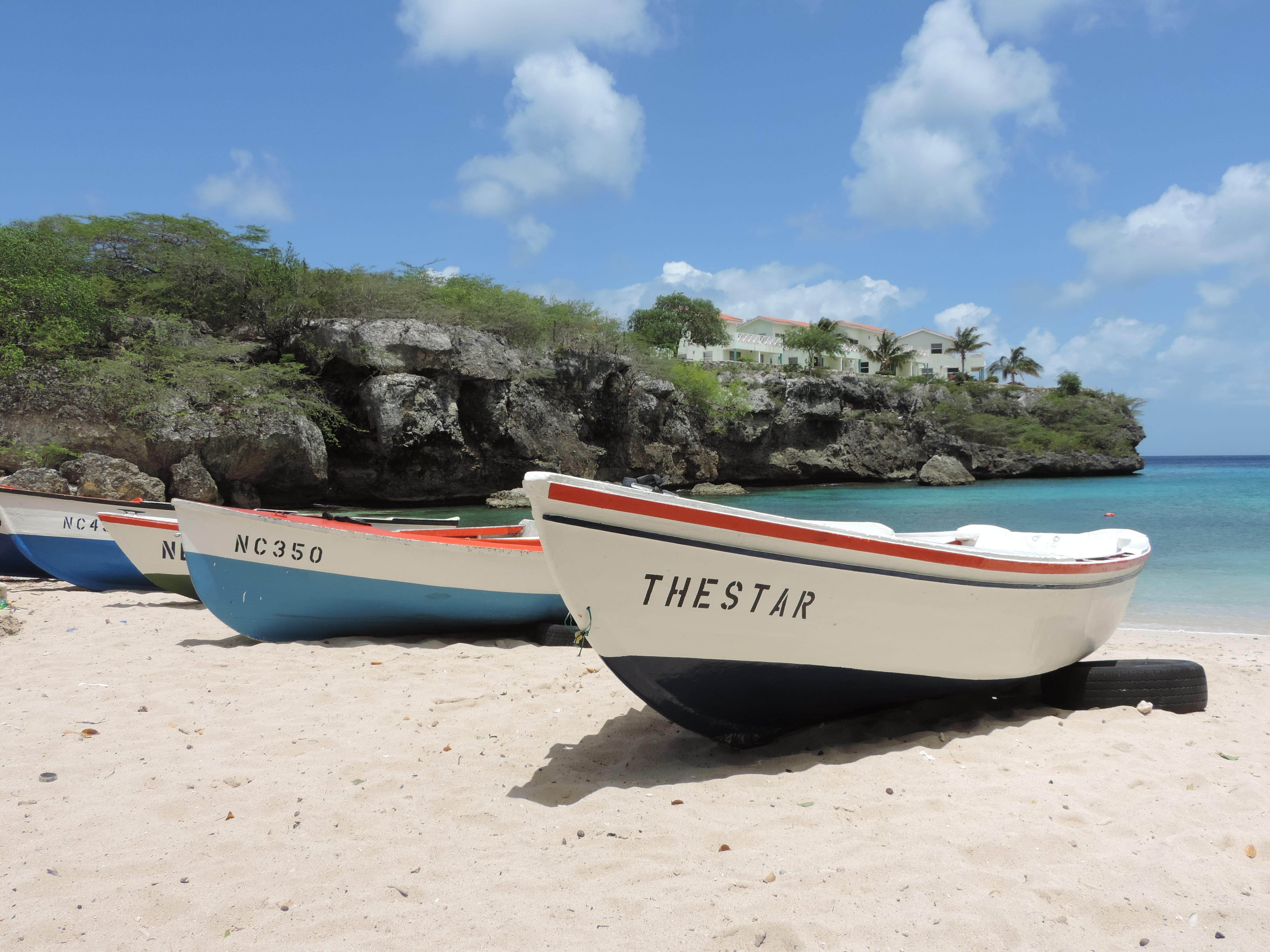Strandje op Curacao