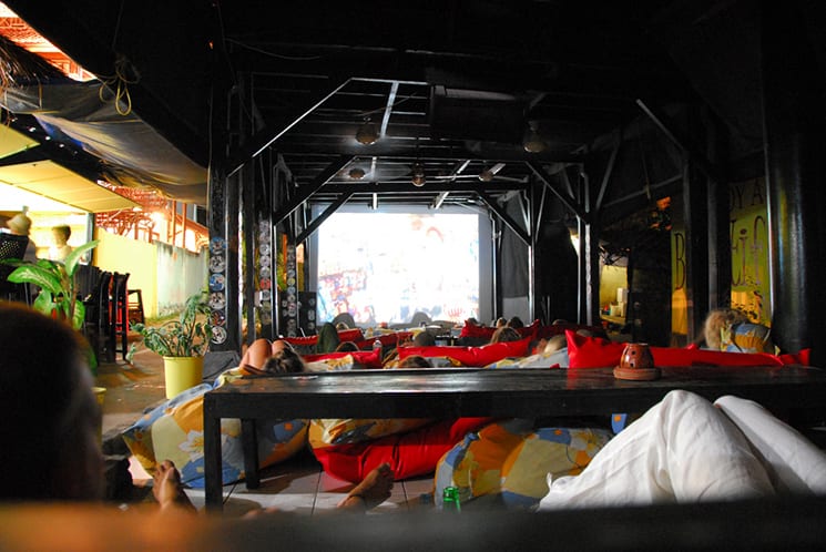 Bioscoop op het strand van Gili Trawangan