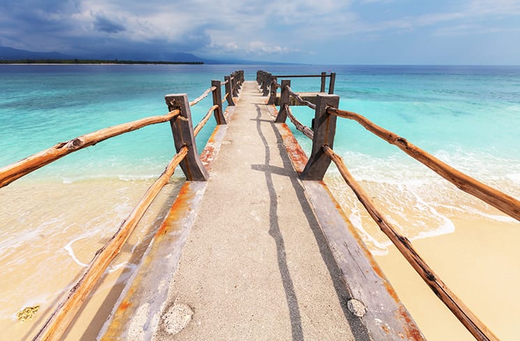 Parelwitte stranden op de Gili eilanden