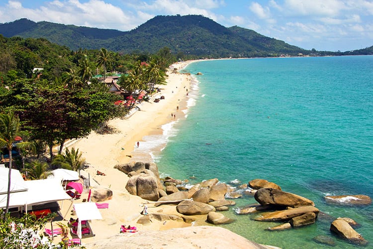 Lamai Beach op Koh Samui