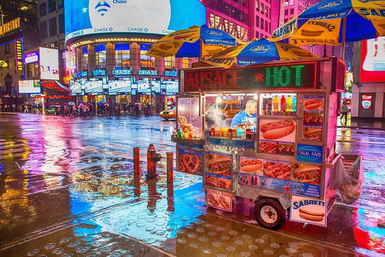 Hot dog kraam in New York