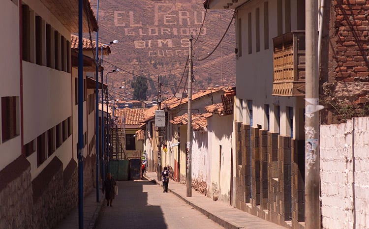 Straat in Cusco