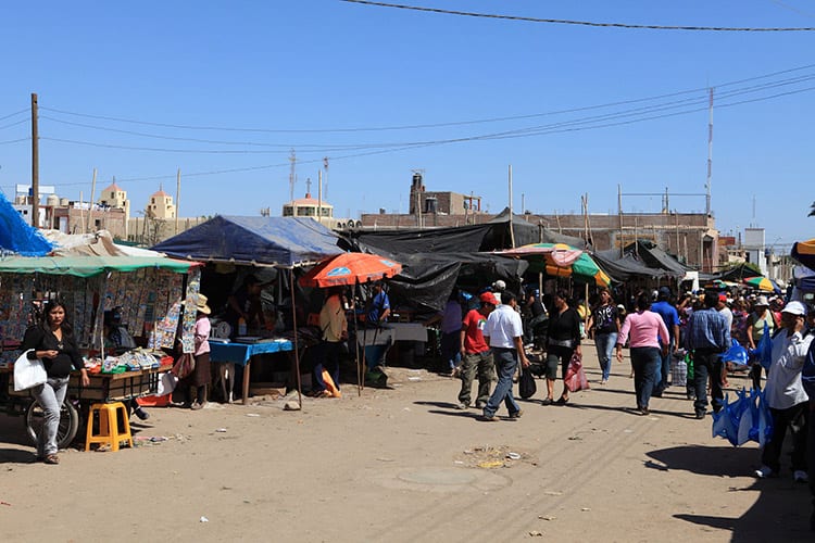 Markt in het stadje Nazca