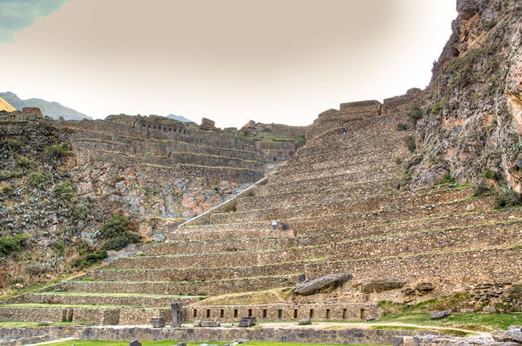 De terrassen van Ollantaytambo