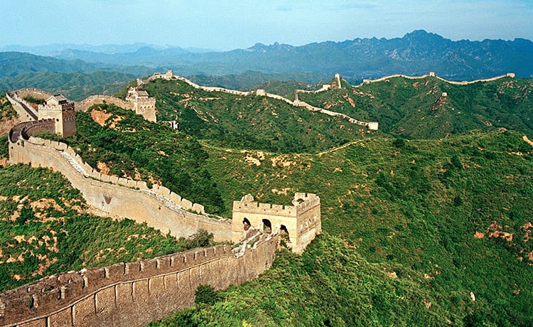 De Chinese Muur bij Jinshanling