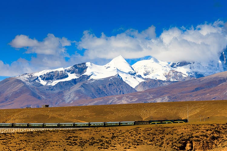Trein in Tibet