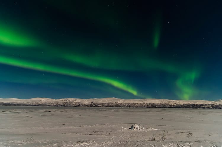 Het Noorderlicht boven Abisko in Zweden