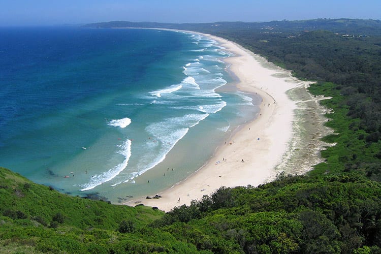 Surfstrand bij Byron Bay