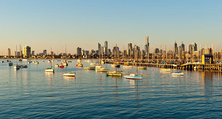 Port Phillip Bay bij St. Kilda