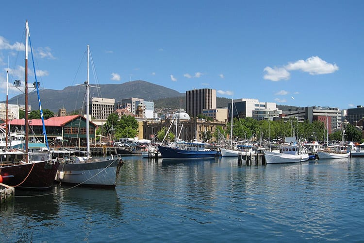 De haven van Hobart