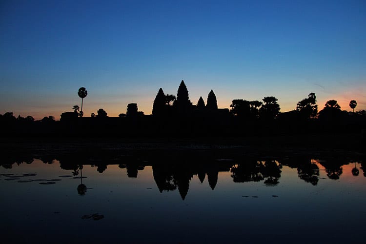 Zonsopgang bij Angkor Wat