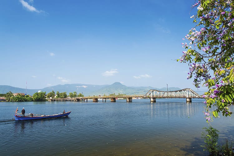 De rivier bij Kampot