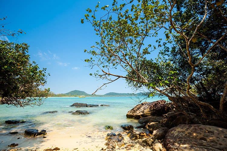 Verstopte baai op Koh Rong