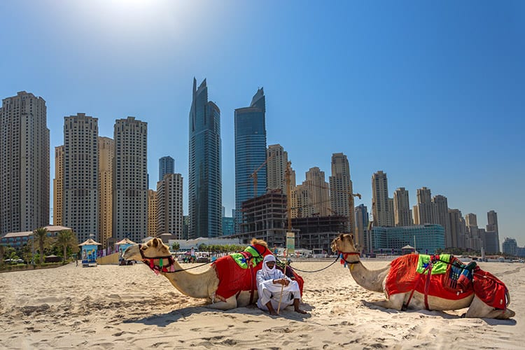 Stranden van Dubai