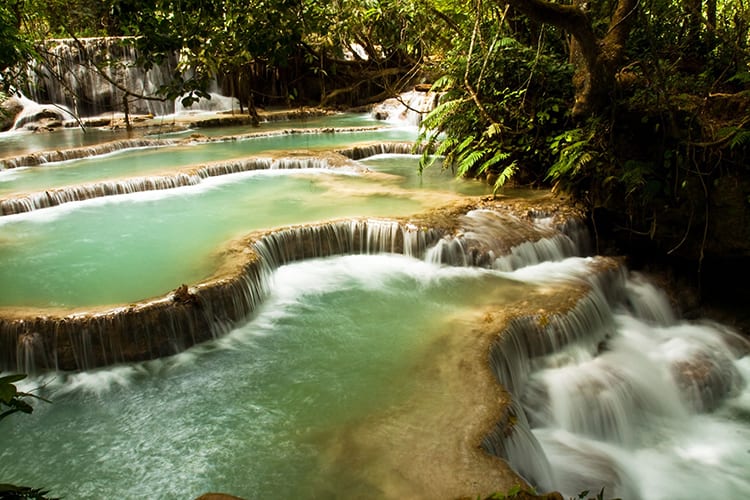 Kuang Si watervallen