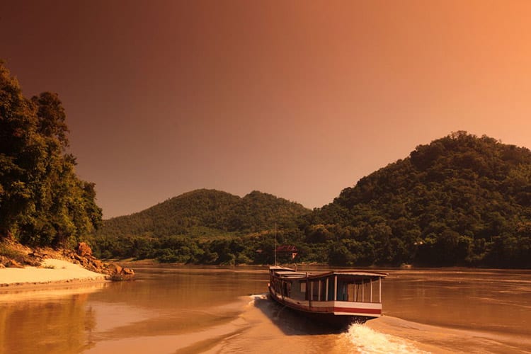Boot op de Mekong rivier