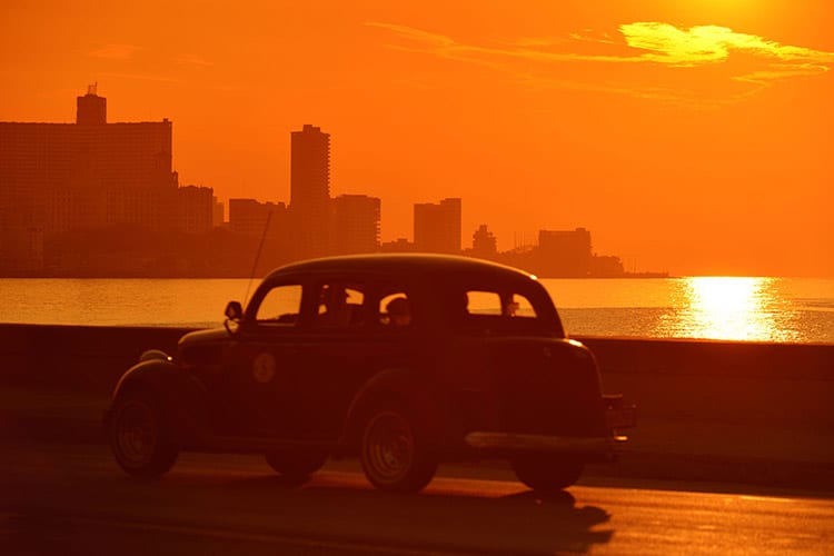 Zonsondergang in Havana