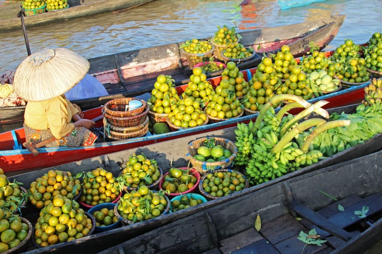 De drijvende markt van Banjarmasin