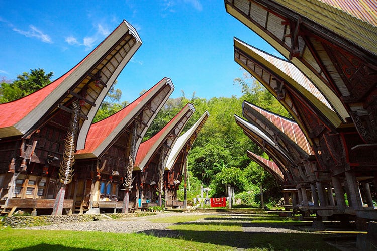 Traditionele huizen in Tana Toraja