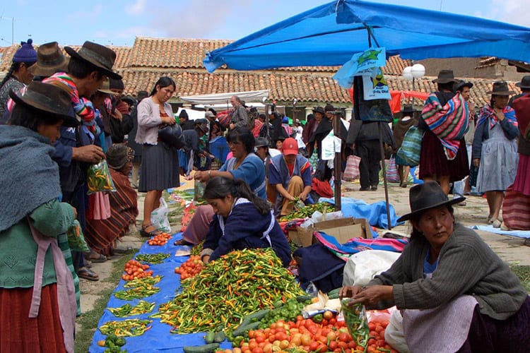 Indianenmarkt van Tarabuco