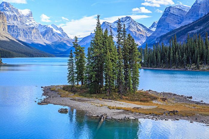 Spirit Island in Maligne Lake