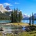 Spirit Island op Maligne Lake