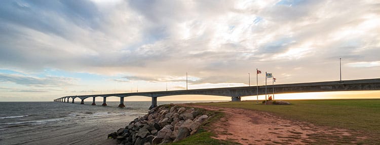 Confederation Brug tussen Prince Edward Island met vasteland New Brunswick