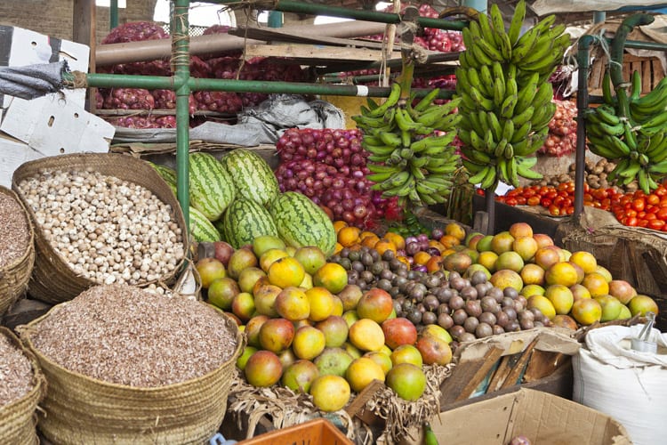 Markt in de 'Old Town' van Mombasa