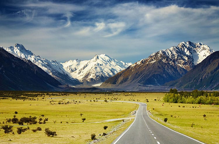 State Highway 80 richting Mount Cook