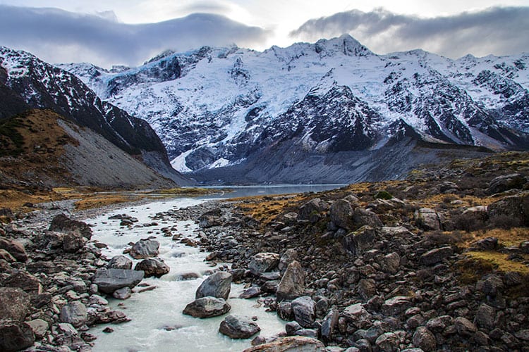 Mueller gletsjer, Mount Cook