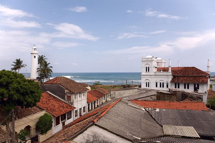 Vuurtoren en de moskee in Fort Galle