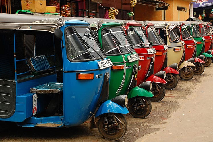 Tuk-tuks in Colombo