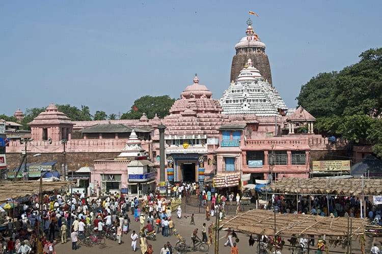 De heilige Jagannath tempel in Puri