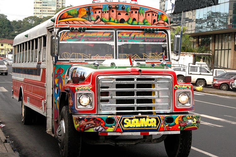 Lokale bus in Panama-Stad