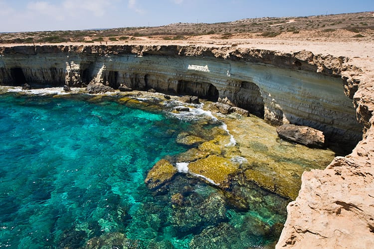Zeegrotten bij Ayia Napa, Cyprus