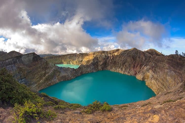 Kratermeren in de Kelimutu vulkaan, Flores
