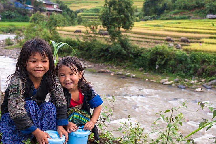 H'mong meisjes in Vietnam