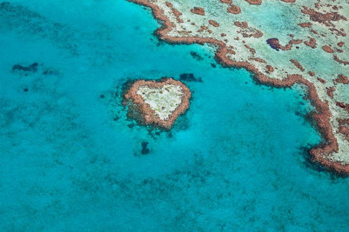 Heart Reef in het Great Barrier Reef