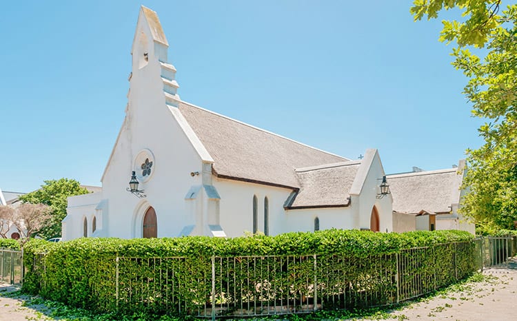 St Mary's Anglicaanse kerk bij de Braak, in hartje Stellenbosch