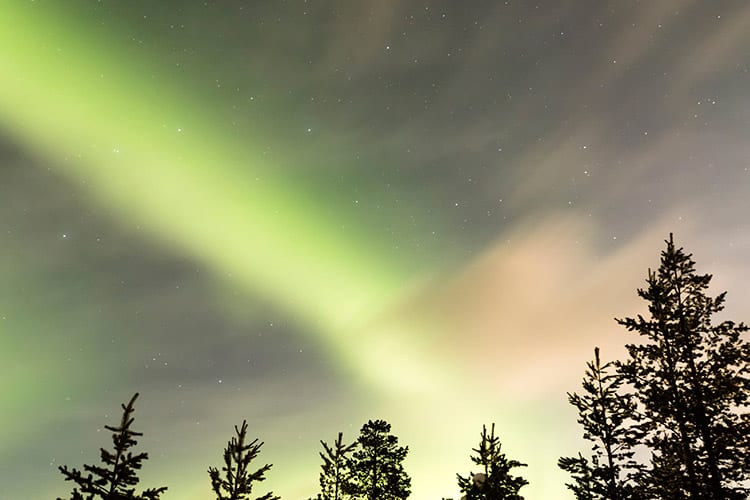 Noorderlicht in Zweeds Lapland