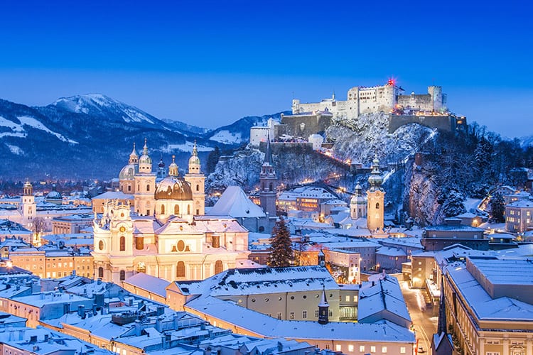 Salzburg in de winter