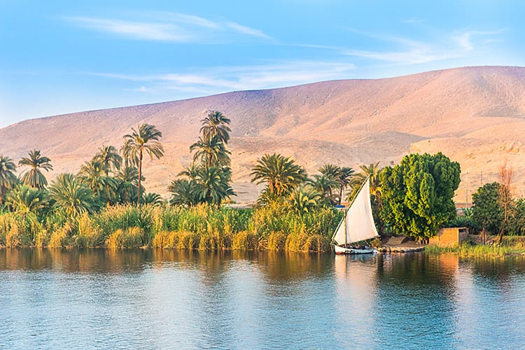 Felucca op de Nijl, Luxor