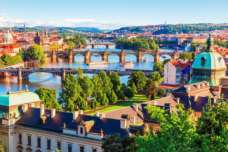 Praag Karelsbrug Moldau