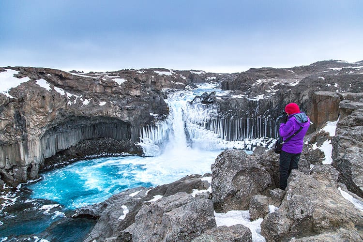 Bevroren waterval, IJsland