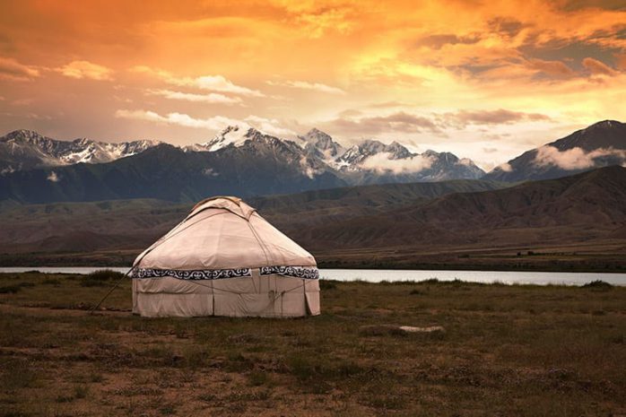 Overnachten in een ger, Mongolië